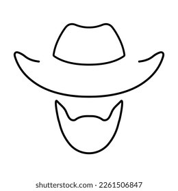 bandit icon isolated on white background, vector illustration.