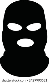 Bandit icon, Bandit mask icon, Robber icon, Thief, criminal, Balaclava, robber icon logo isolated on white background