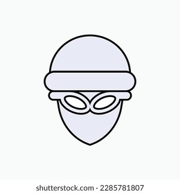 Bandit Icon. Robber, Thief Symbol - Vector.