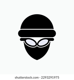 Bandit Icon. Robber, Thief Symbol - Vector.