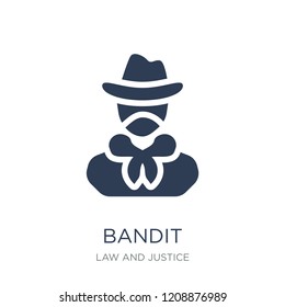 Bandit icon. Trendy flat vector Bandit icon on white background from law and justice collection, vector illustration can be use for web and mobile, eps10