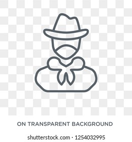 Bandit icon. Trendy flat vector Bandit icon on transparent background from law and justice collection. High quality filled Bandit symbol use for web and mobile