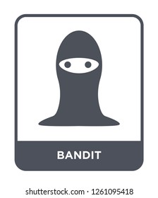 bandit icon vector on white background., bandit simple element illustration