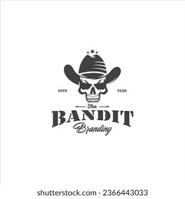 Bandit Logo Design Vector Image