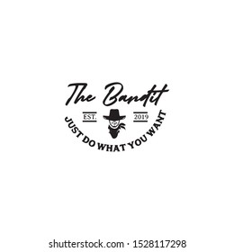 The bandit logo icon design vector template
