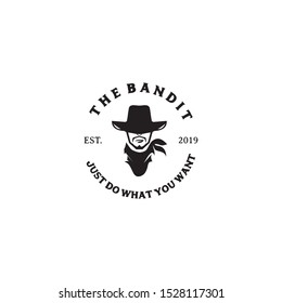 The Bandit Logo Icon Design Vector Template