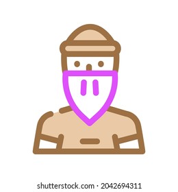 bandit man color icon vector. bandit man sign. isolated symbol illustration
