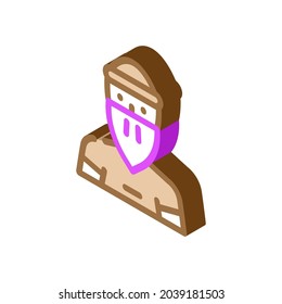 bandit man isometric icon vector. bandit man sign. isolated symbol illustration