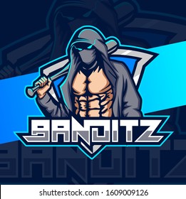 bandit mascot esport logo design