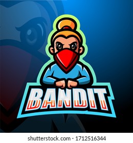 Bandit mascot esport logo design