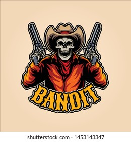 bandit mascot logo design vector