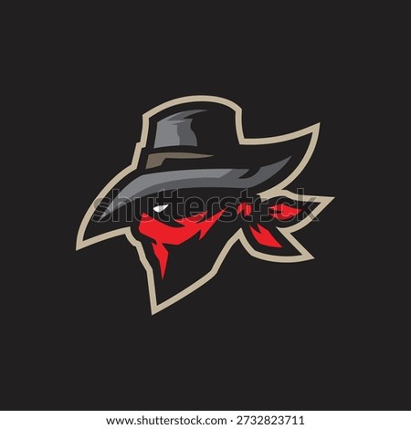 Bandit mascot logo design vector. Bandit head illustration for sport team.
