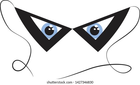 Bandit mask. Evil Mask with blue yeys.