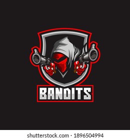 Bandit Mask Gangster Head Logo