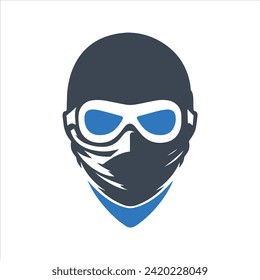 Bandit mask icon. Masks of criminals, bandits and mafia icon. Masks icon