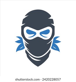Bandit mask icon. Masks of criminals, bandits and mafia icon. Masks icon