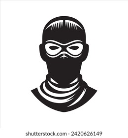 Bandit mask icon. Masks of criminals, bandits and mafia icon. Masks icon