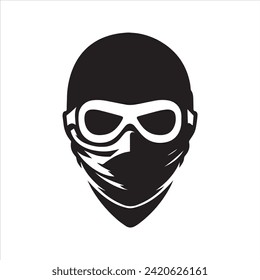 Bandit mask icon. Masks of criminals, bandits and mafia icon. Masks icon
