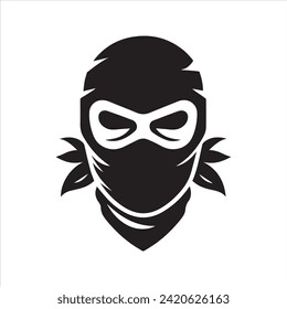 Bandit mask icon. Masks of criminals, bandits and mafia icon. Masks icon