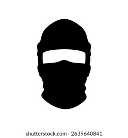 Bandit mask silhouette vector flat illustration design.