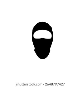 Bandit Mask silhouette vector flat illustration design.
