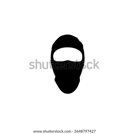Bandit Mask silhouette vector flat illustration design.