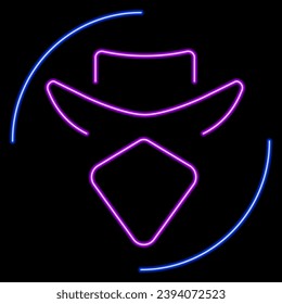 bandit neon sign, modern glowing banner design, colorful modern design trends on black background. Vector illustration.
