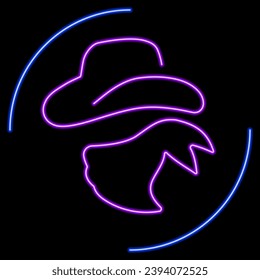 bandit neon sign, modern glowing banner design, colorful modern design trends on black background. Vector illustration.