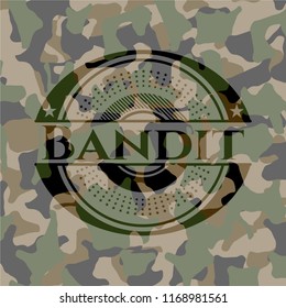 Bandit On Camouflaged Texture Stock Vector (Royalty Free) 1168981561