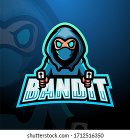 Bandit Shooter Mascot Esport Logo Design