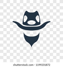 Bandit vector icon isolated on transparent background, Bandit transparency logo concept
