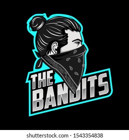 the bandits mascot esport logo design