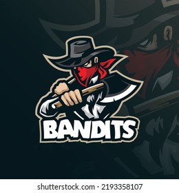 Bandits Mascot Logo Design Vector Modern Stock Vector (Royalty Free ...