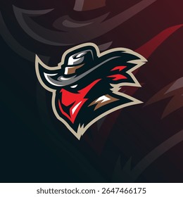 Bandits mascot logo design vector with modern illustration concept style for badge, emblem and t shirt printing. Bandits head illustration for sport and esport team.