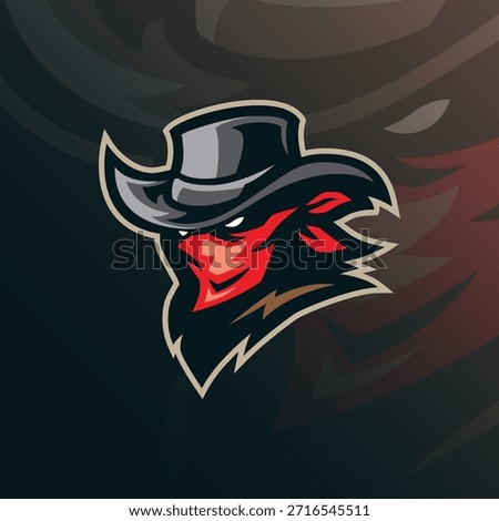 Bandits mascot logo design vector. Bandits head illustration for sports and esport team.