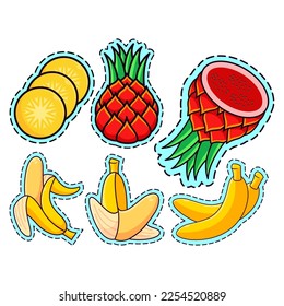 bandle fruit element suitable for social media post design elements and etc..