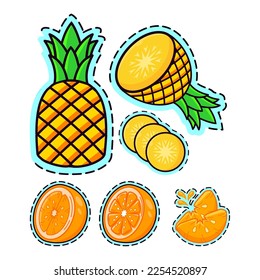 bandle fruit element suitable for social media post design elements and etc..