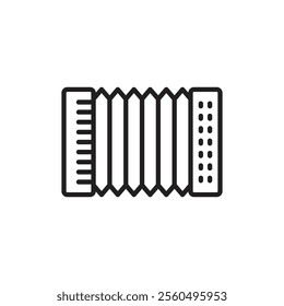 Bandoneon instrument Black and white logo