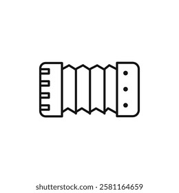 Bandoneon instrument Flat simple outline