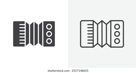 Bandoneon instrument icon. outlined vector style.