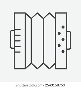 Bandoneon instrument icon set. vector illustration.