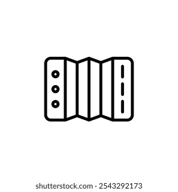 Bandoneon instrument icon symbol collection on white background.