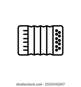 Bandoneon instrument linear logo isolated