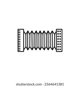 Bandoneon instrument Simple thin line flat symbol