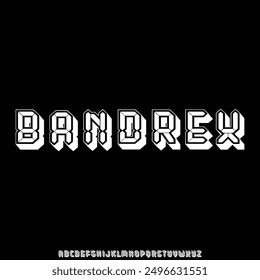 Bandrex , bold display condensed font vector