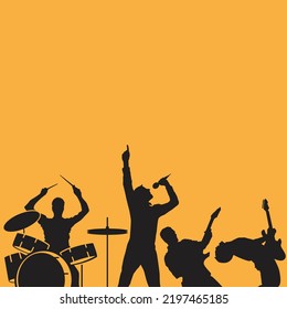 Bands icon. Music player concert design vector silhouette illustration.