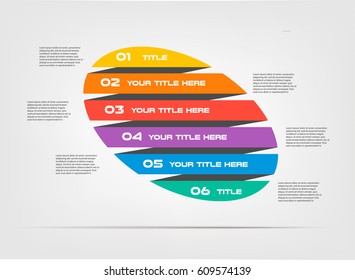 Bands oval infographic concept. Vector template with 4 options, parts, stages, buttons. Can be used for web, diagram, graph, presentation, chart, step by step infographics. Abstract background.
