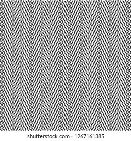 Bands with parallel oblique stripes, meanders tapes, arranged alternately. Pattern in black and white. Wool textile fabric. Vector illustration.
