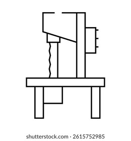 bandsaw equipment line icon vector. bandsaw equipment sign. isolated contour symbol black illustration