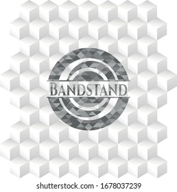 Emblema gris pargo con fondo blanco cúbico